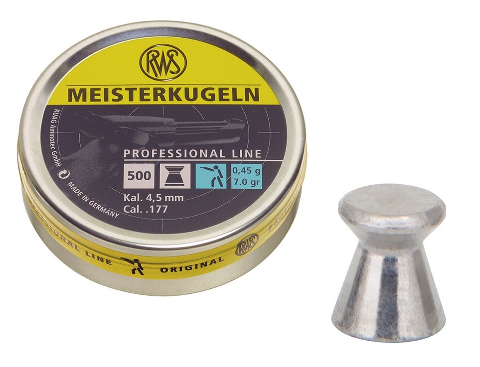 RWS Meisterkugeln Pistol 4.50mm Airgun Pellets tin of 500